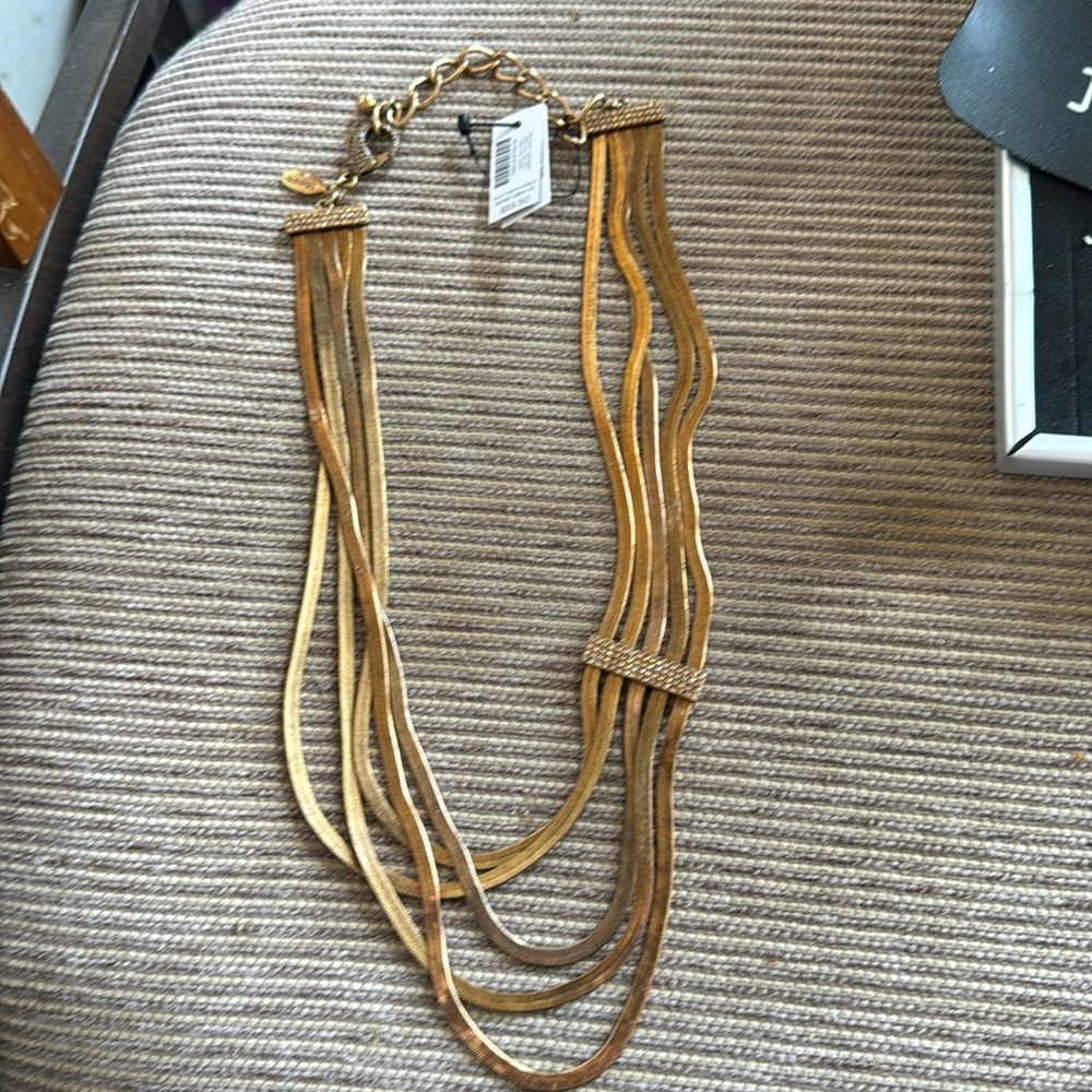 Chico’s Gold Multi Strand necklace